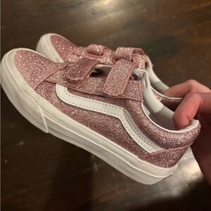 Sparkly Pink Kids Vans